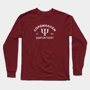 Copenhagen interpretation of quantum mechanics Vintage distressed college design Long Sleeve T-Shirt